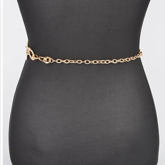 ILLUMA Hammered Metal Chain Belt - Picture 4 of 7